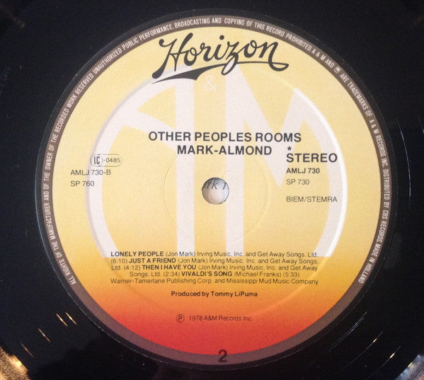 Mark-Almond : Other Peoples Rooms (LP, Album)