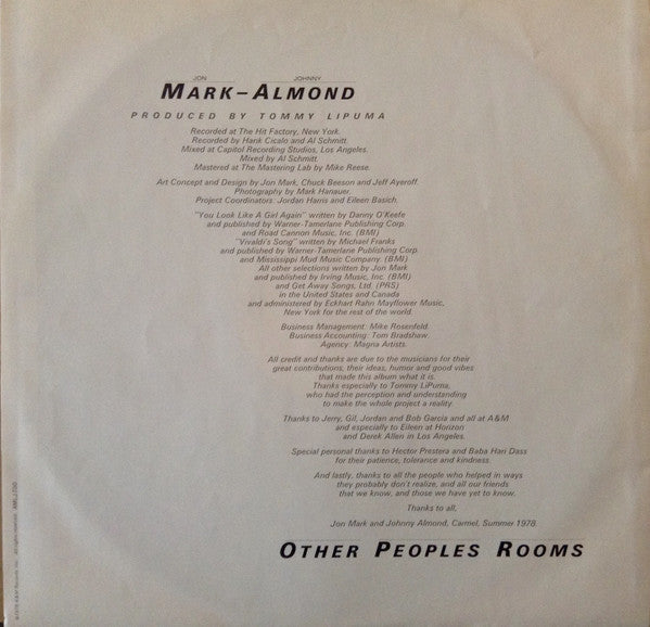 Mark-Almond : Other Peoples Rooms (LP, Album)