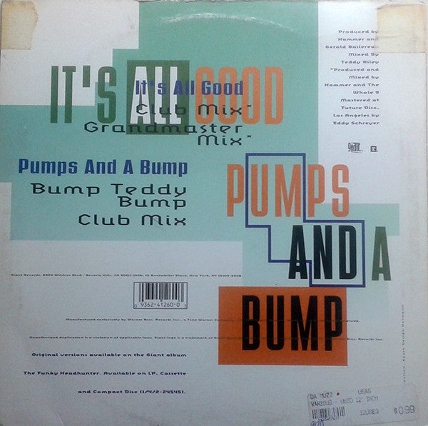 Hammer* - Pumps And A Bump / It's All Good (12", M/Print)