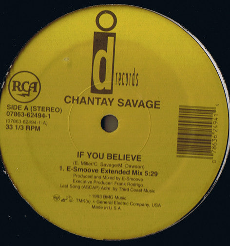 Chantay Savage : If You Believe (12")