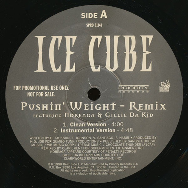 Ice Cube : Pushin' Weight (Remix) (12", Promo)