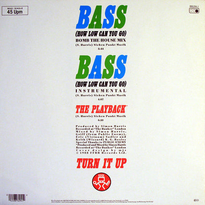 Simon Harris : Bass (How Low Can You Go) (12", Maxi)
