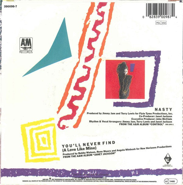 Janet Jackson : Nasty (7", Single)