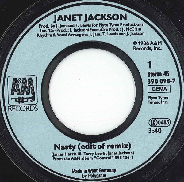 Janet Jackson : Nasty (7", Single)
