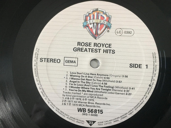 Rose Royce - Greatest Hits (LP, Comp, RE)