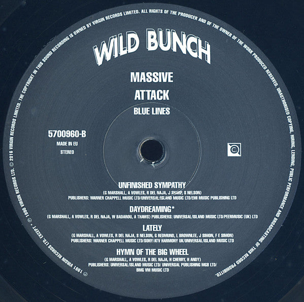 Massive Attack - Blue Lines (LP, Album, RE, 180)