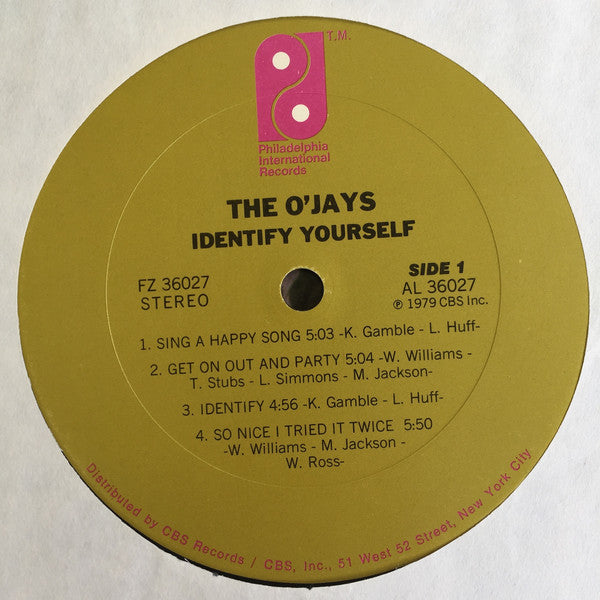 The O'Jays - Identify Yourself (LP, Album, San)