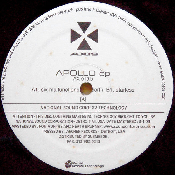 Jeff Mills - Apollo EP (12", EP)