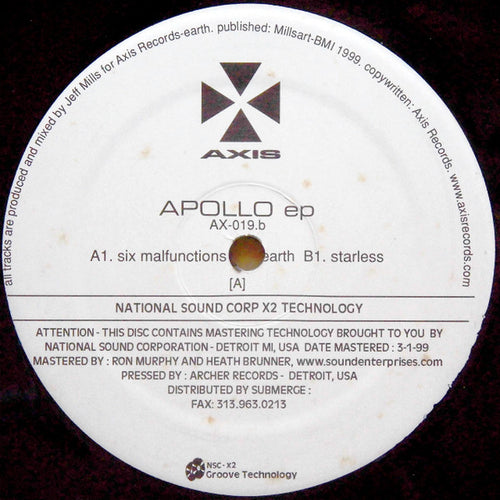 Jeff Mills - Apollo EP (12", EP)