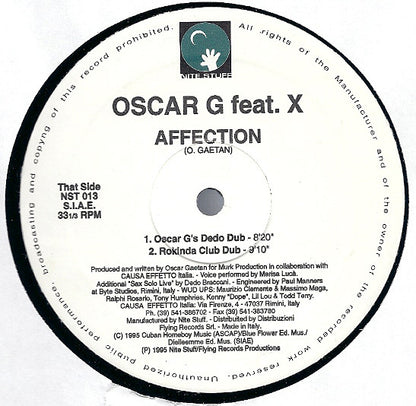 Oscar G* Feat. X  - Affection (12")