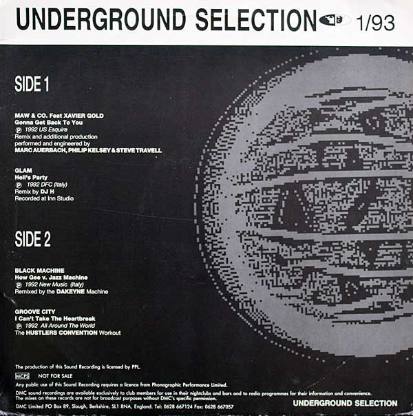 Various - Underground Selection 1/93 (12")