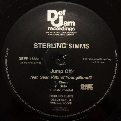 Sterling Simms - Jump Off (12", Promo)