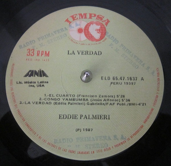 Eddie Palmieri - La Verdad - The Truth (LP, Album)