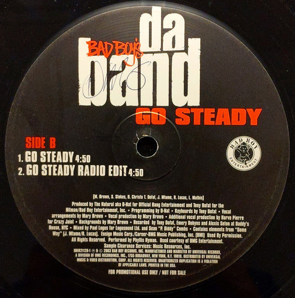 Da Band - Tonight / Go Steady (12", Promo)