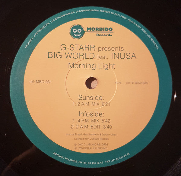 G-Starr Presents Big World Feat. Inusa* - Morning Light (12")