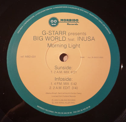 G-Starr Presents Big World Feat. Inusa* - Morning Light (12")