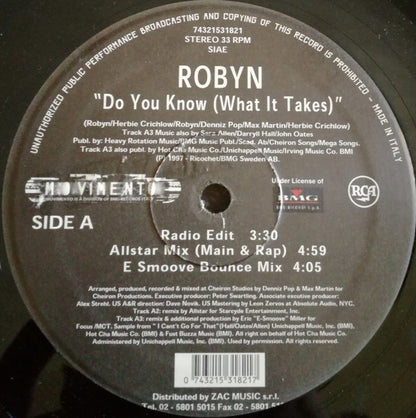 Robyn : Do You Know (What It Takes) (12")