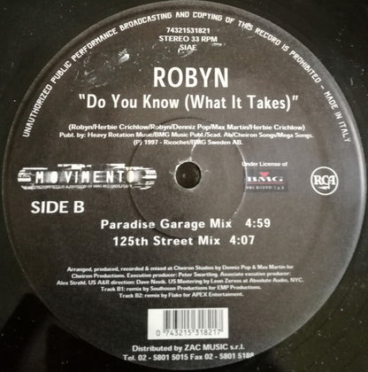 Robyn : Do You Know (What It Takes) (12")