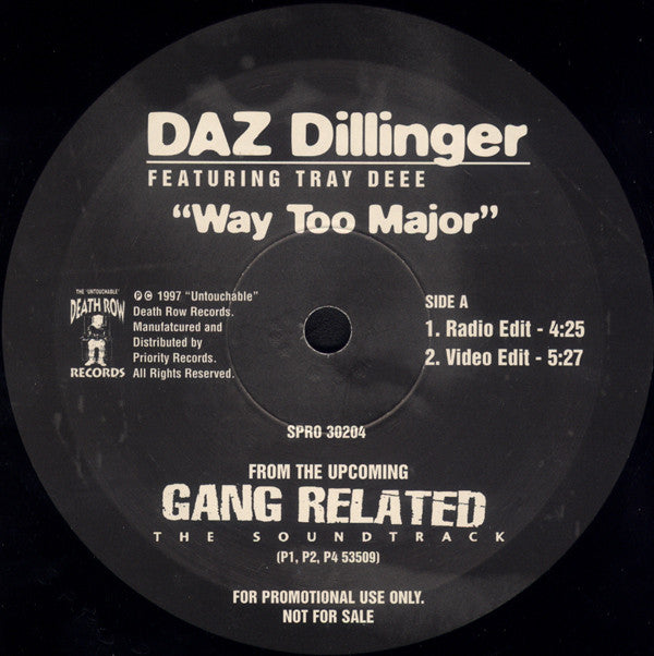 Daz Dillinger - Way Too Major (12", Single, Promo)