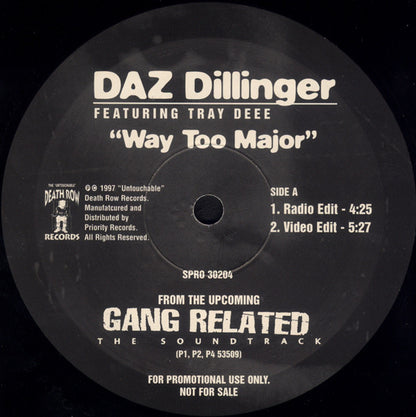 Daz Dillinger - Way Too Major (12", Single, Promo)