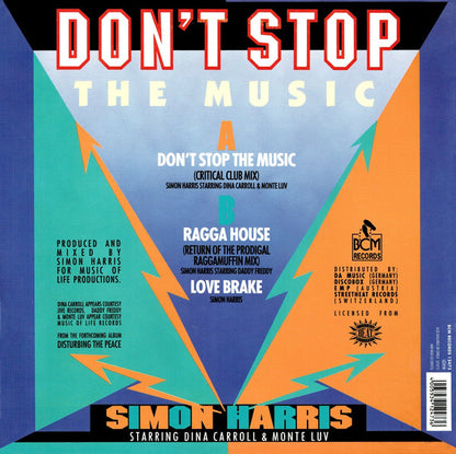 Simon Harris Starring Dina Carroll & Monte Luv : Don't Stop The Music (12")