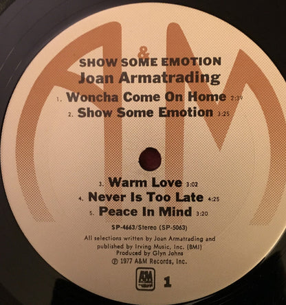 Joan Armatrading : Show Some Emotion (LP, Album)