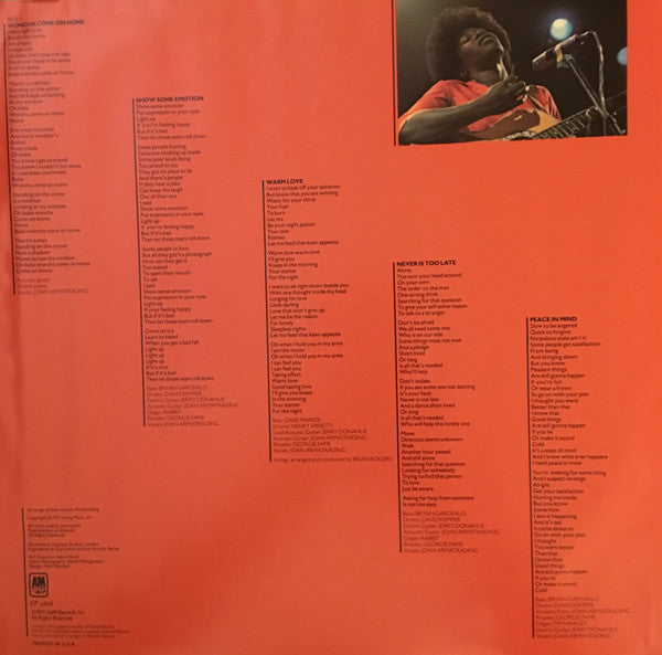 Joan Armatrading : Show Some Emotion (LP, Album)