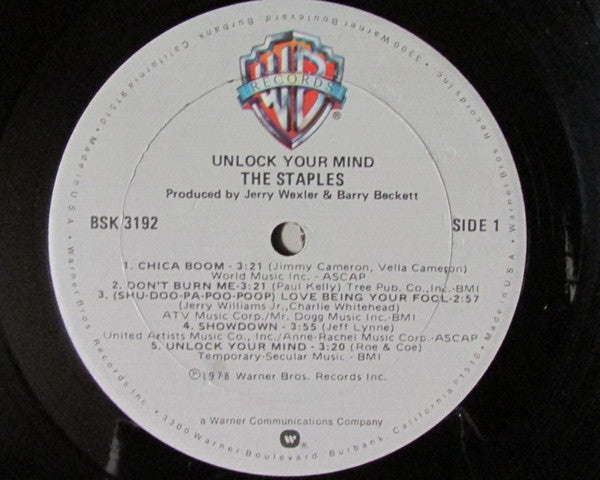 The Staples - Unlock Your Mind (LP, Album, Car)