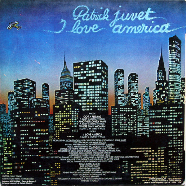 Patrick Juvet : Got A Feeling = Tengo El Sentimiento / I Love America = Amo América (LP, Album)