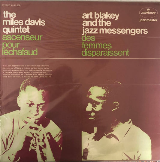 The Miles Davis Quintet / Art Blakey & The Jazz Messengers : Ascenseur Pour L'Echafaud * Des Femmes Disparaissent (LP, Album, Comp, Mono, RE)
