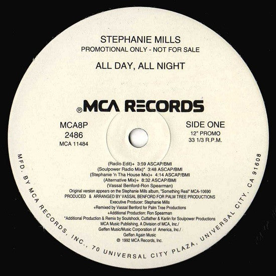 Stephanie Mills - All Day, All Night (12", Promo)