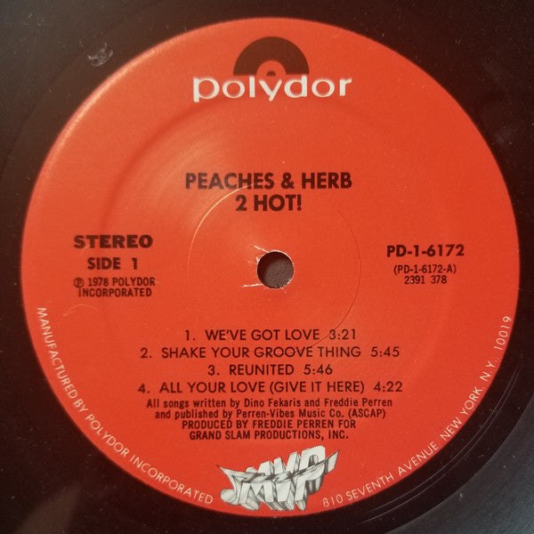 Peaches & Herb : 2 Hot!  (LP, Album)