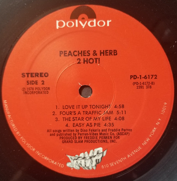 Peaches & Herb : 2 Hot!  (LP, Album)