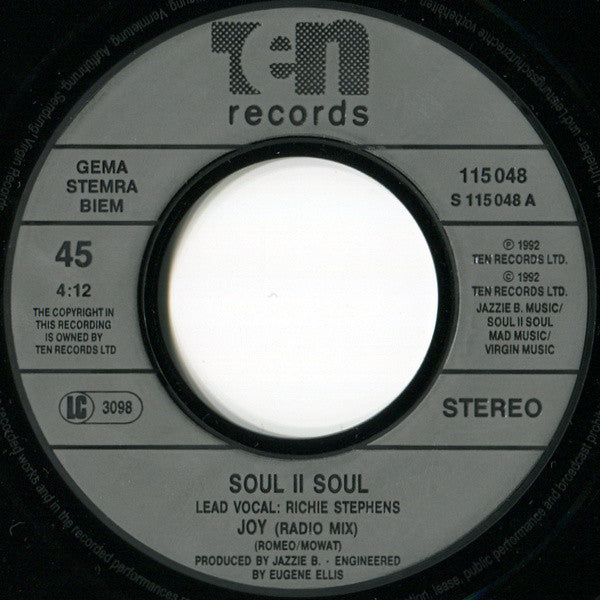 Soul II Soul : Joy (7", Single)