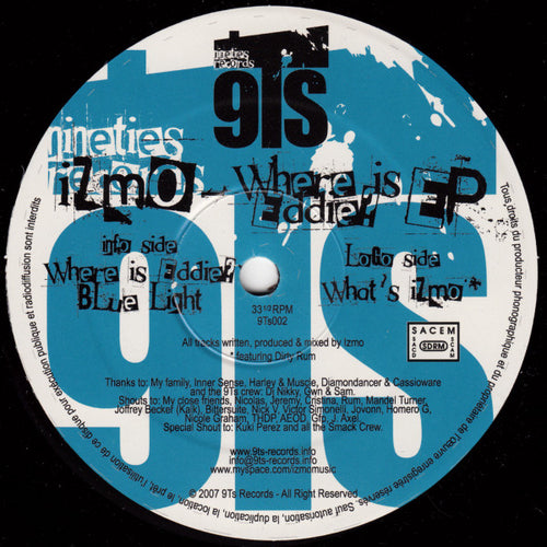 Izmo  - Where Is Eddie? EP (12", EP)
