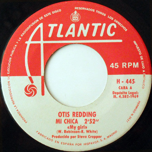 Otis Redding - Mi Chica / Una Pregunta De Enamorado (7", Single)