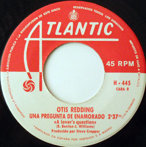 Otis Redding - Mi Chica / Una Pregunta De Enamorado (7", Single)