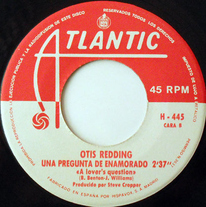 Otis Redding - Mi Chica / Una Pregunta De Enamorado (7", Single)