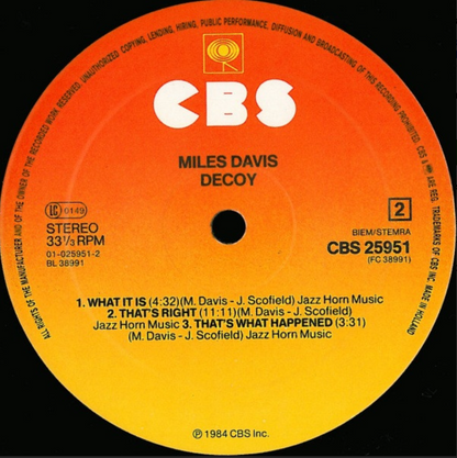 Miles Davis - Decoy (LP, Album, Ltd, Num, RE, Smo) (Mint (M))
