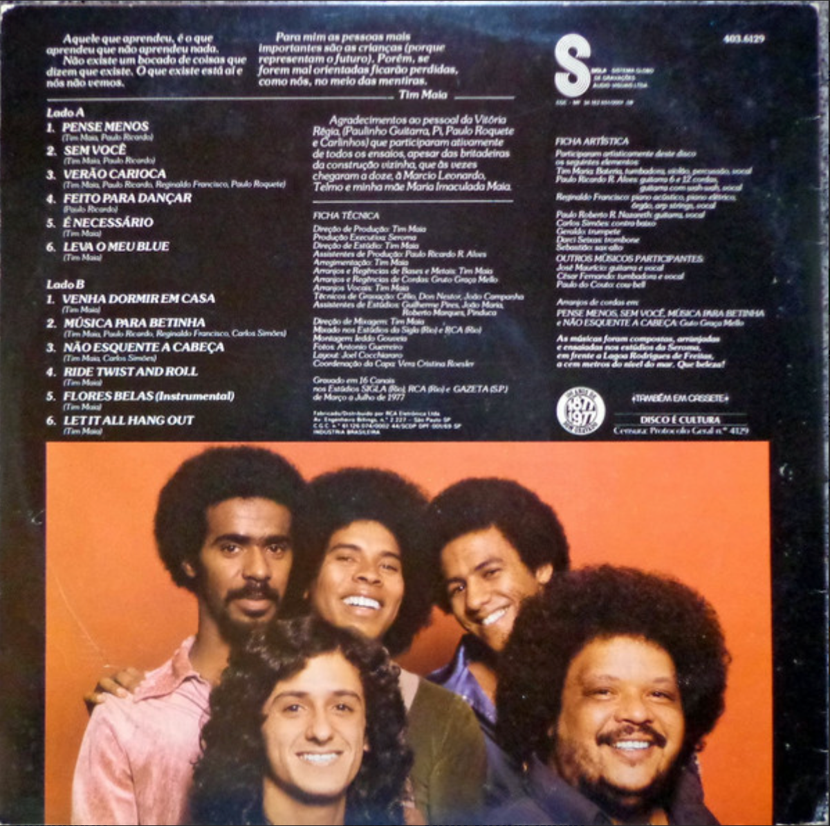 Tim Maia - Tim Maia (LP, Album, RE, Unofficial)