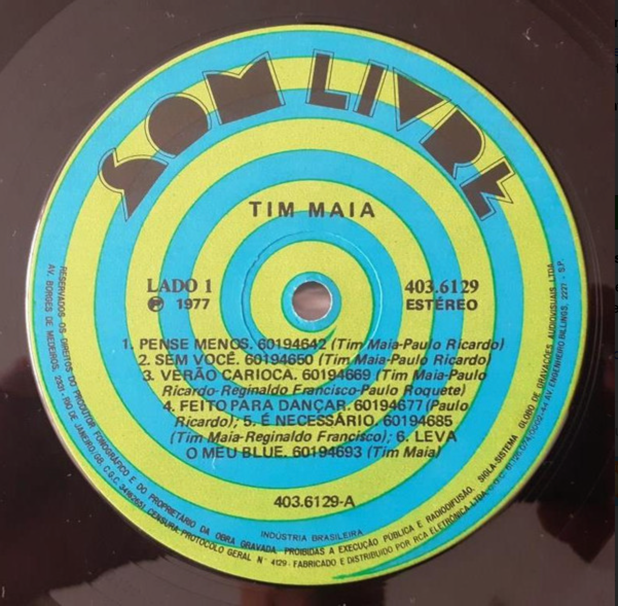 Tim Maia - Tim Maia (LP, Album, RE, Unofficial)